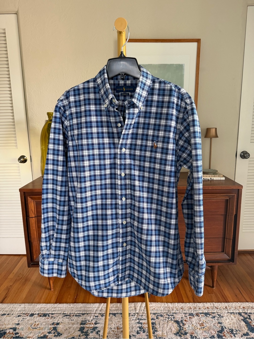 Ralph Lauren Polo Men’s Plaid Button-Down Shirt – Medium